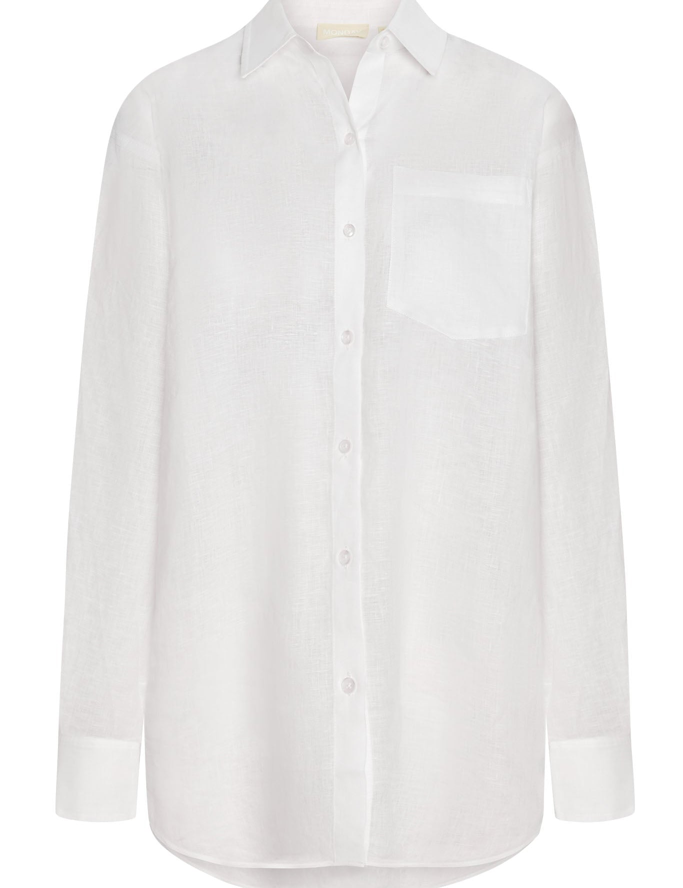 White button-up shirt on a white background