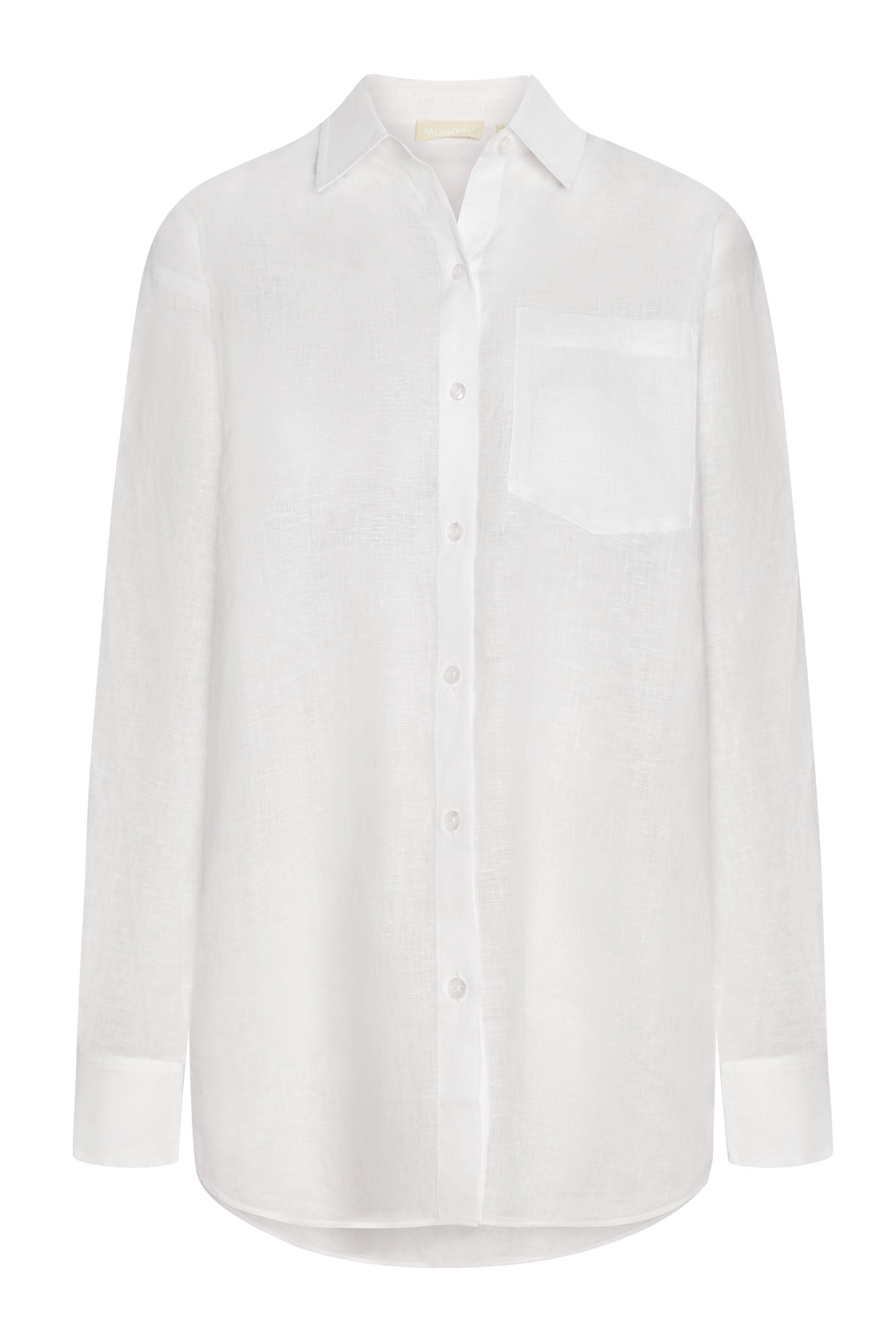 White button-up shirt on a white background