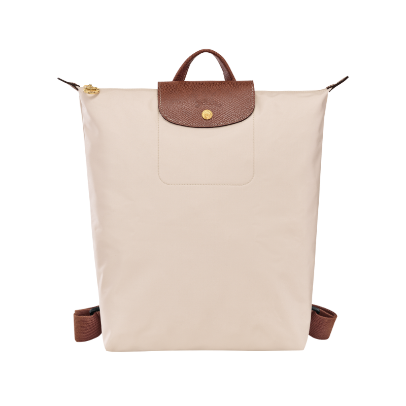 Coral foldable backpack, front view on white background