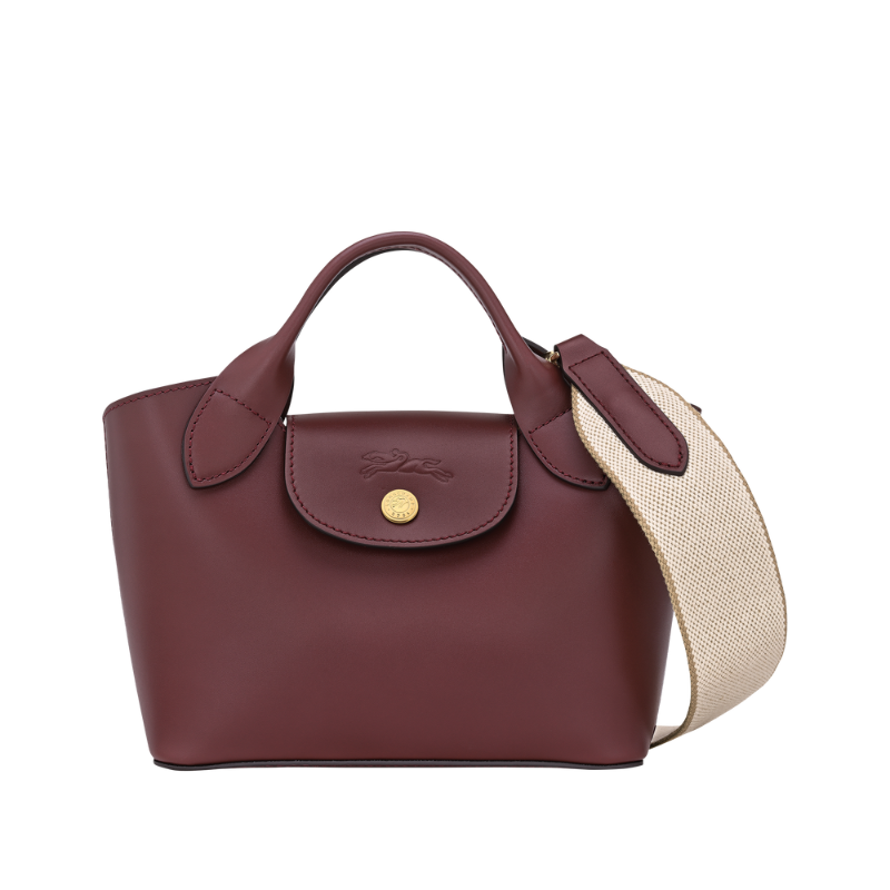 Camel tote bag, front view on white background