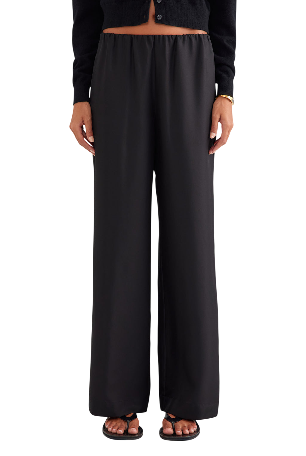Venroy Dropshoulder Cashmere Cardigan flat lay on a white background