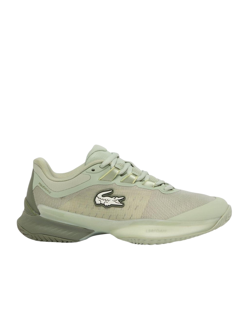 Lacoste AG-URA Golf Shoe in khaki on a white background