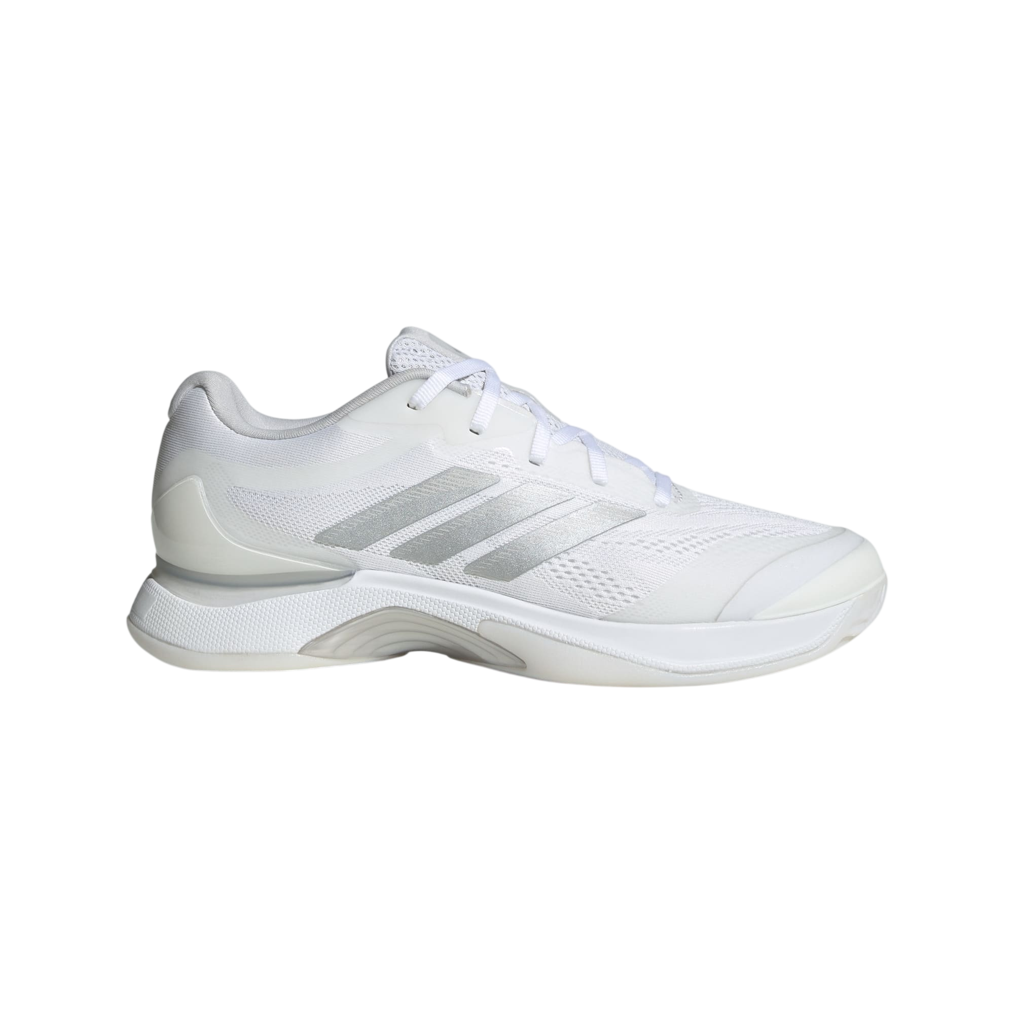 adidas Avacourt 3 Tennis Shoes in white on a white background