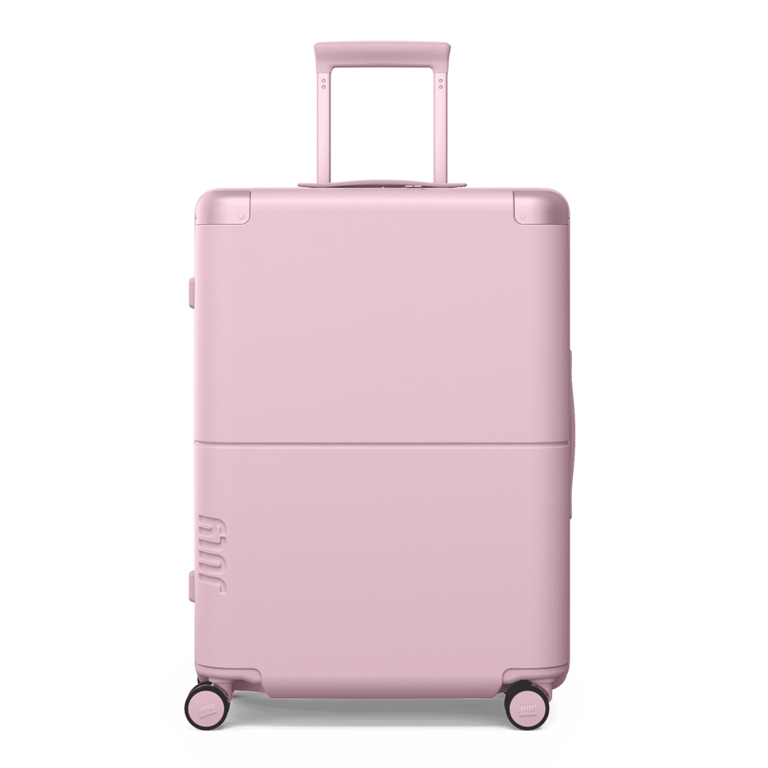 Pink suitcase on a transparent background