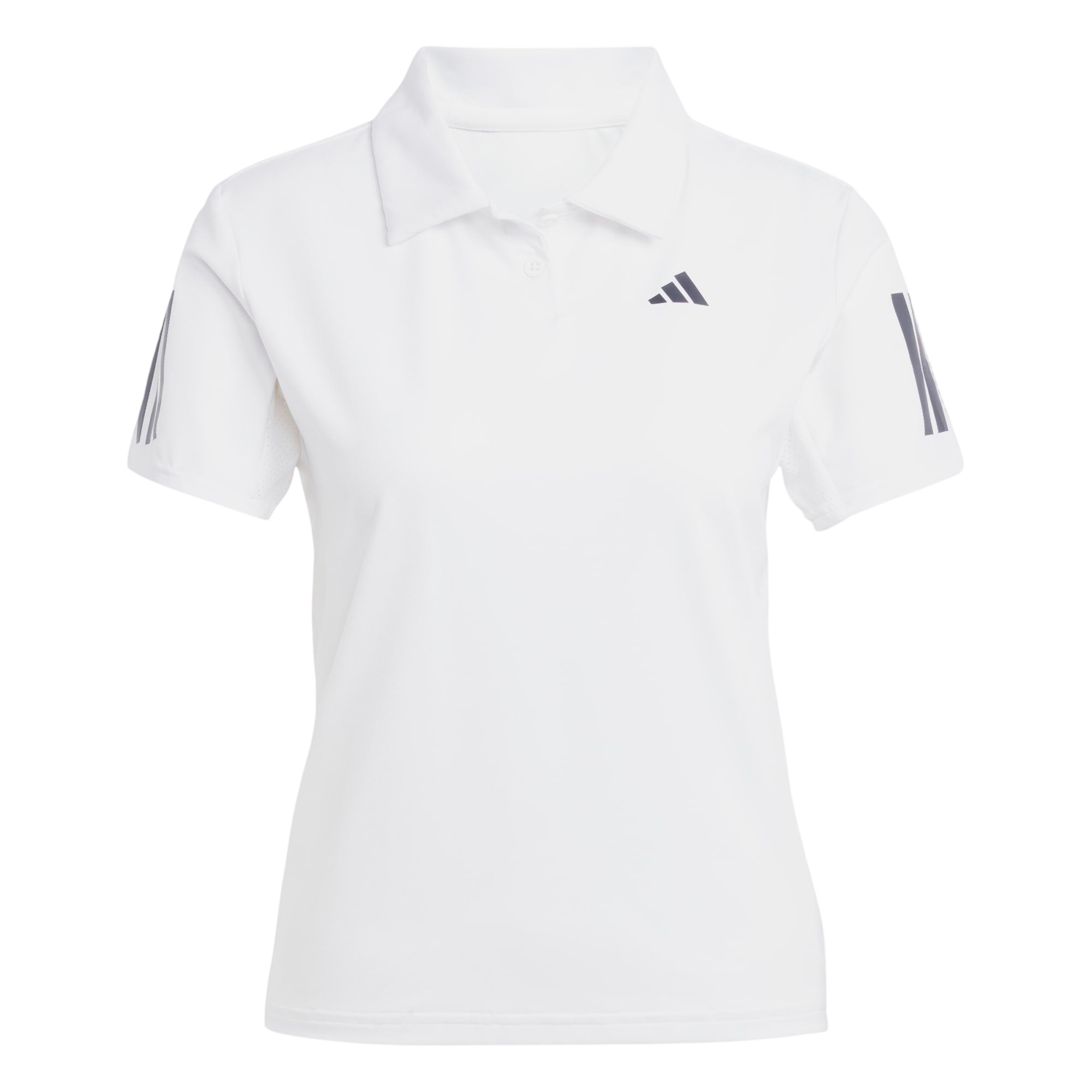 adidas Club Tennis Climacool 3-Stripes Polo Shirt product flat lay on a white background