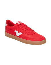 Volley Baseline Nylon Red/White/Gum on a white background