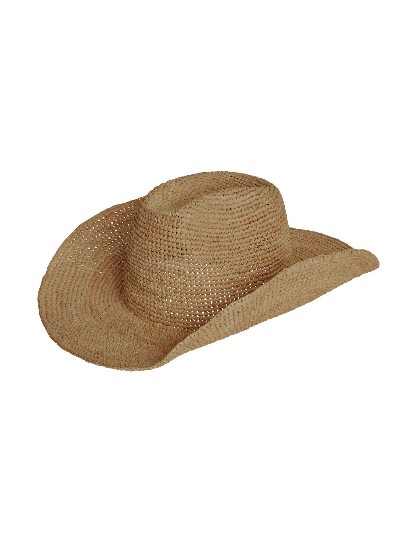 Brown cowboy hat on a white background