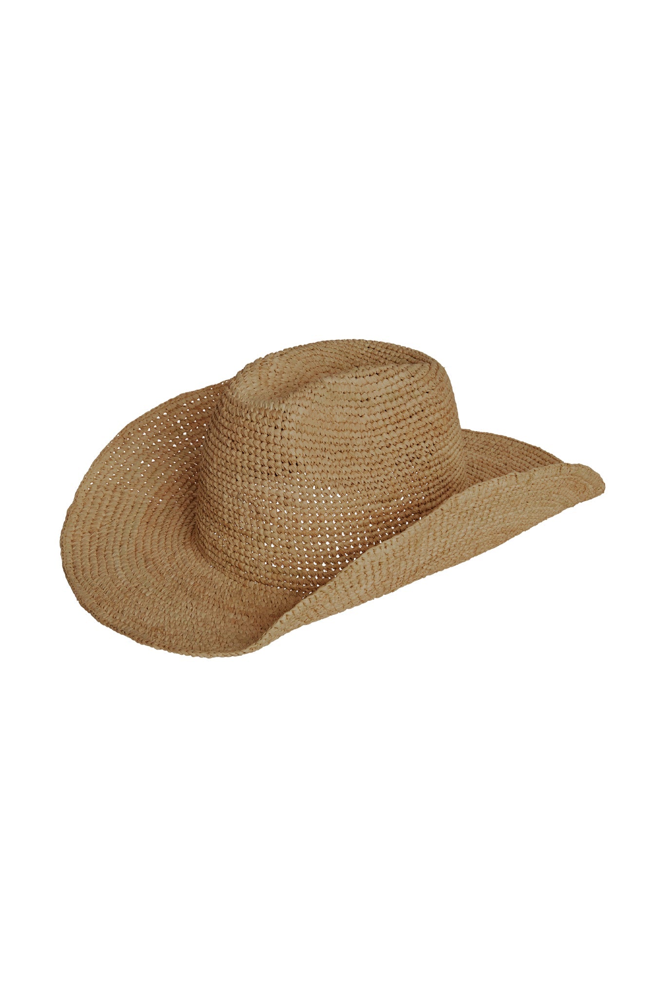 Brown cowboy hat on a white background