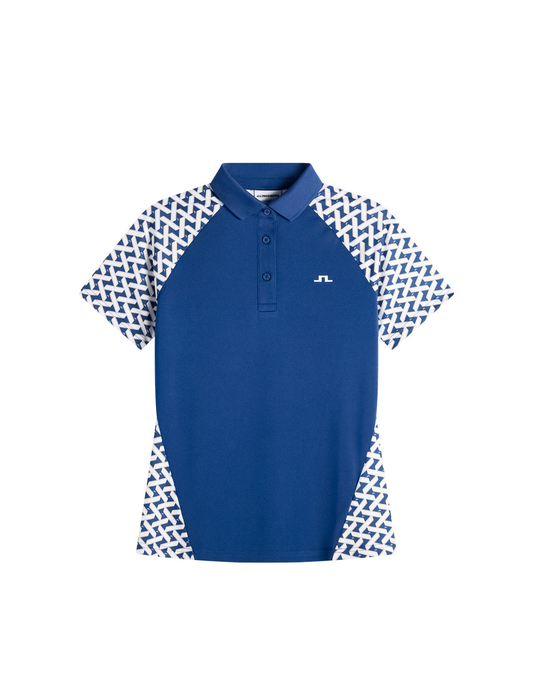 Model wearing J.Lindeberg Chiara Polo in light blue