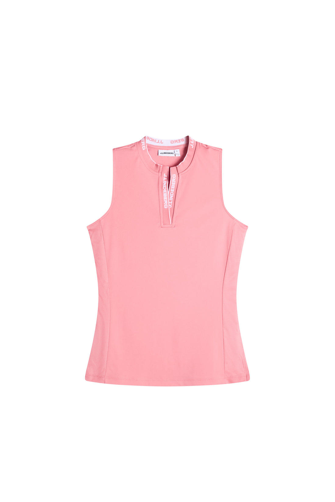 Model wearing J.Lindeberg Leya Sleeveless Top in grey