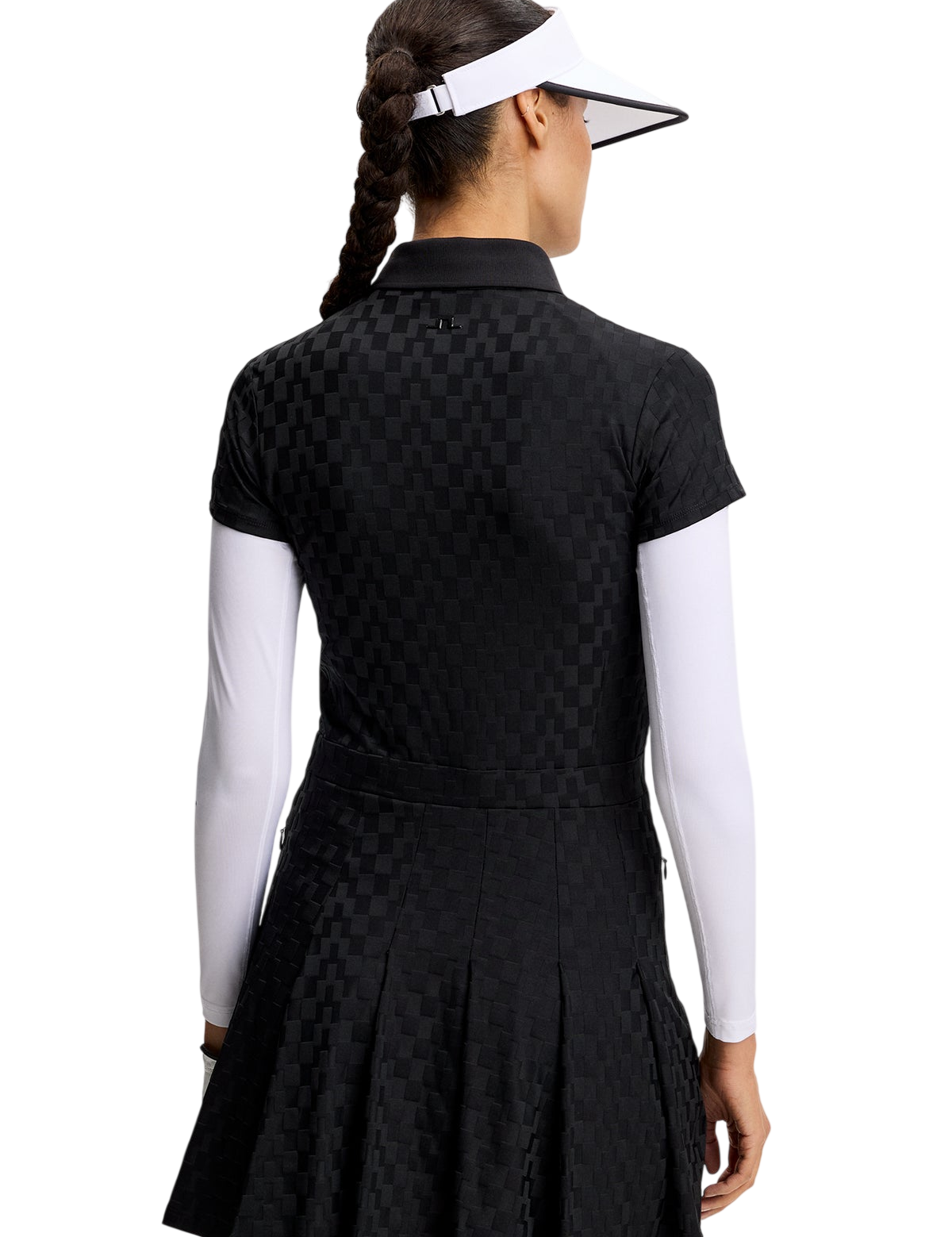 Model wearing J.Lindeberg Dally Dress