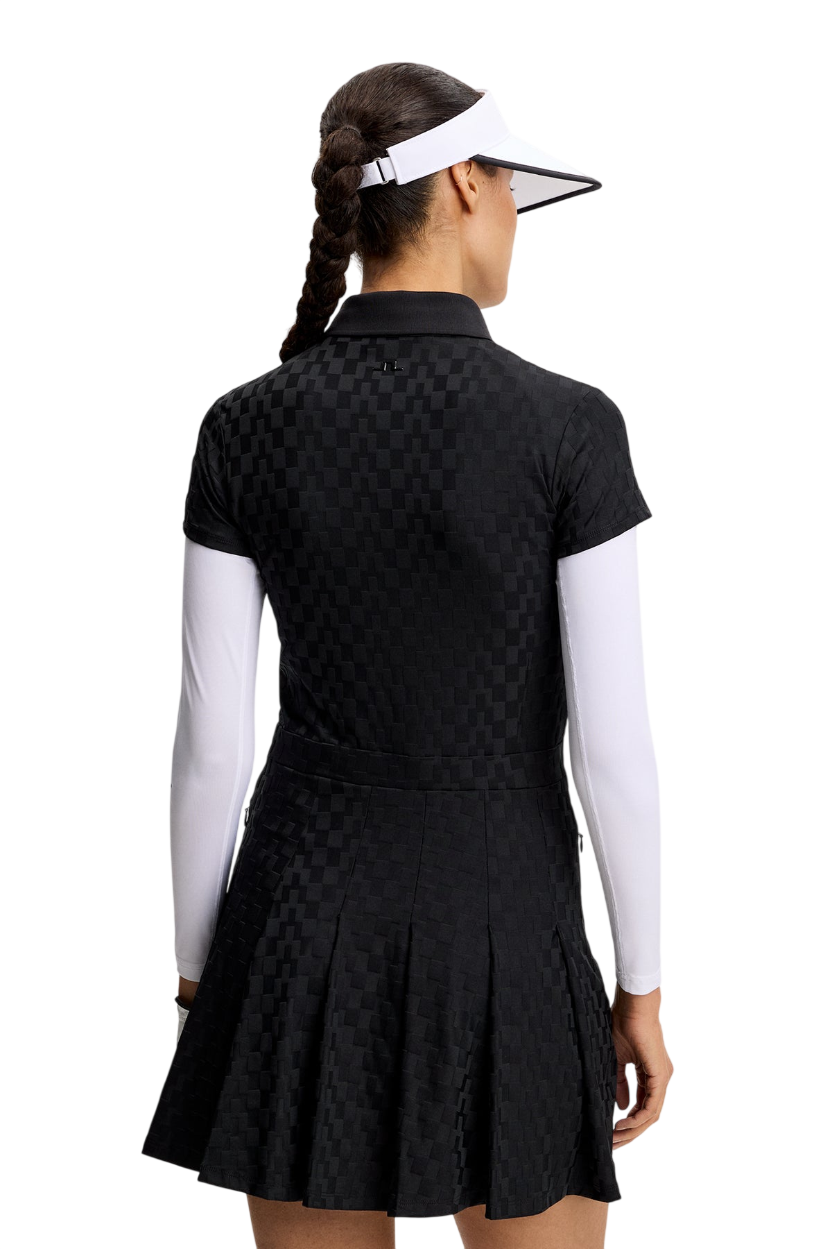 Model wearing J.Lindeberg Dally Dress