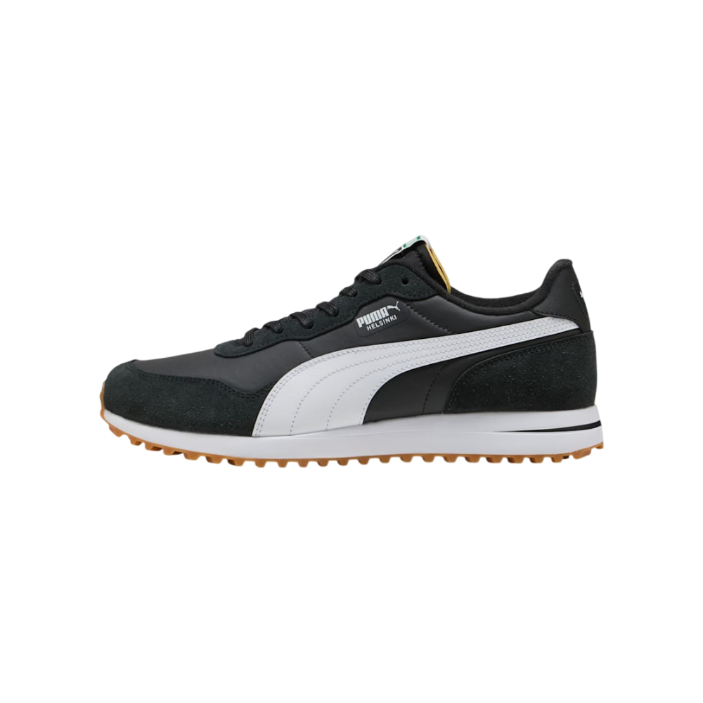 Puma Helsinki Unisex Golf Shoes in white on a white background