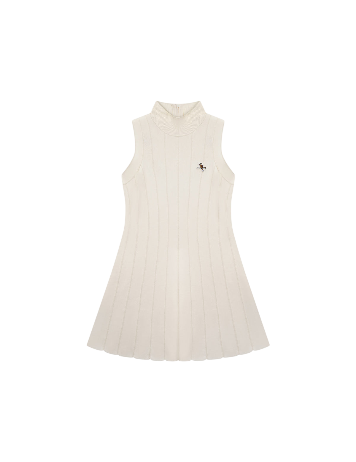 Model wearing Walker Golf Things Knitted Clubhouse Dress in Cream