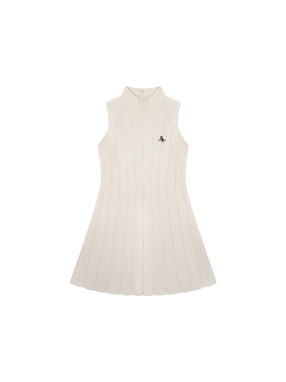 Model wearing Walker Golf Things Knitted Clubhouse Dress in Cream