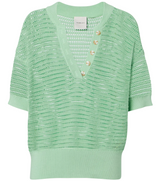 Callie open-knit cotton top