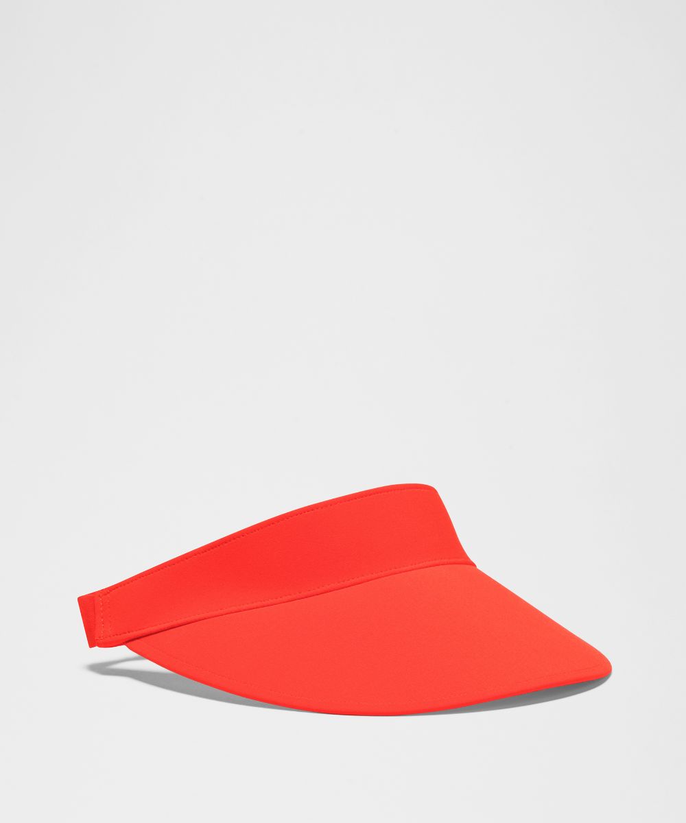 Pastel Blue wide band running visor, front view on white background