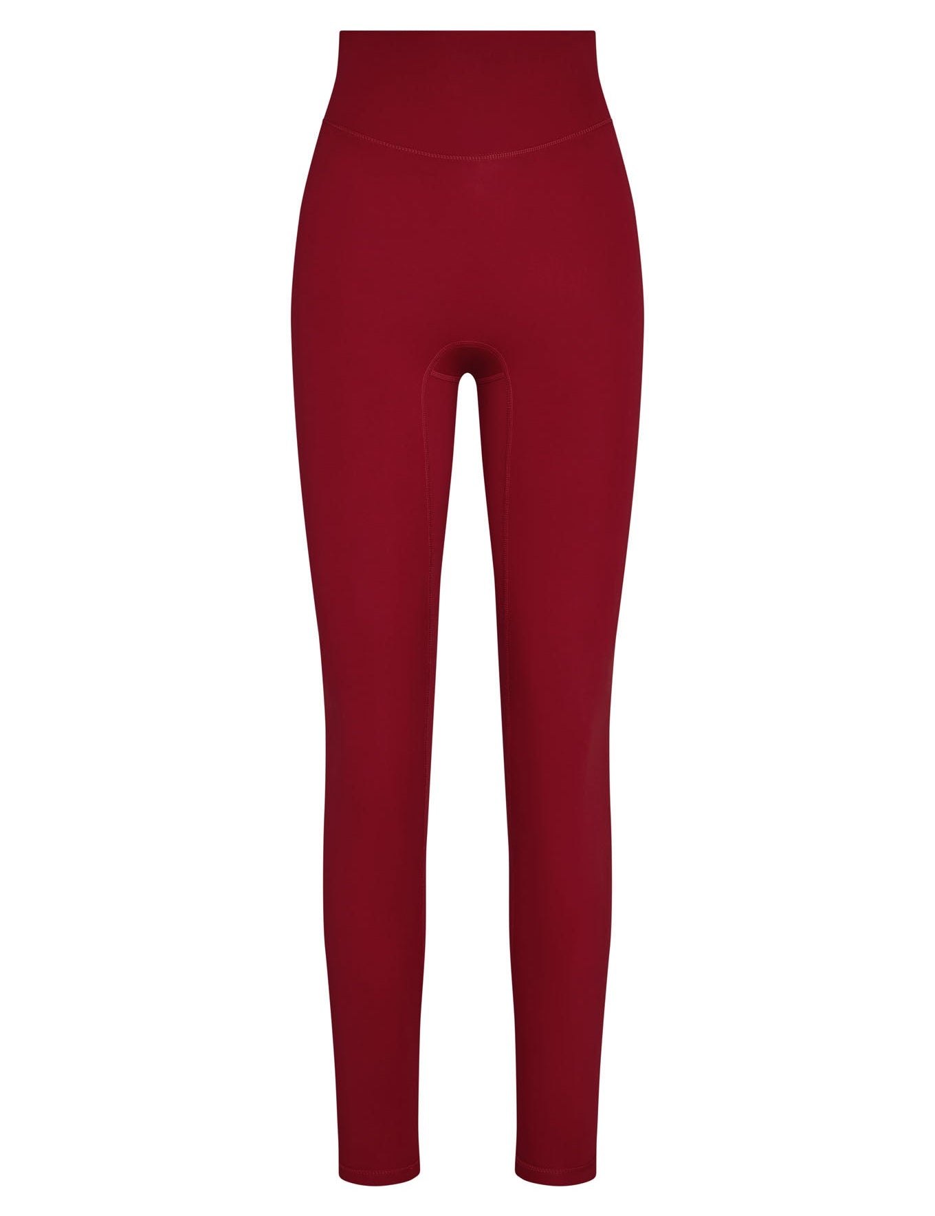 Red leggings on a white background