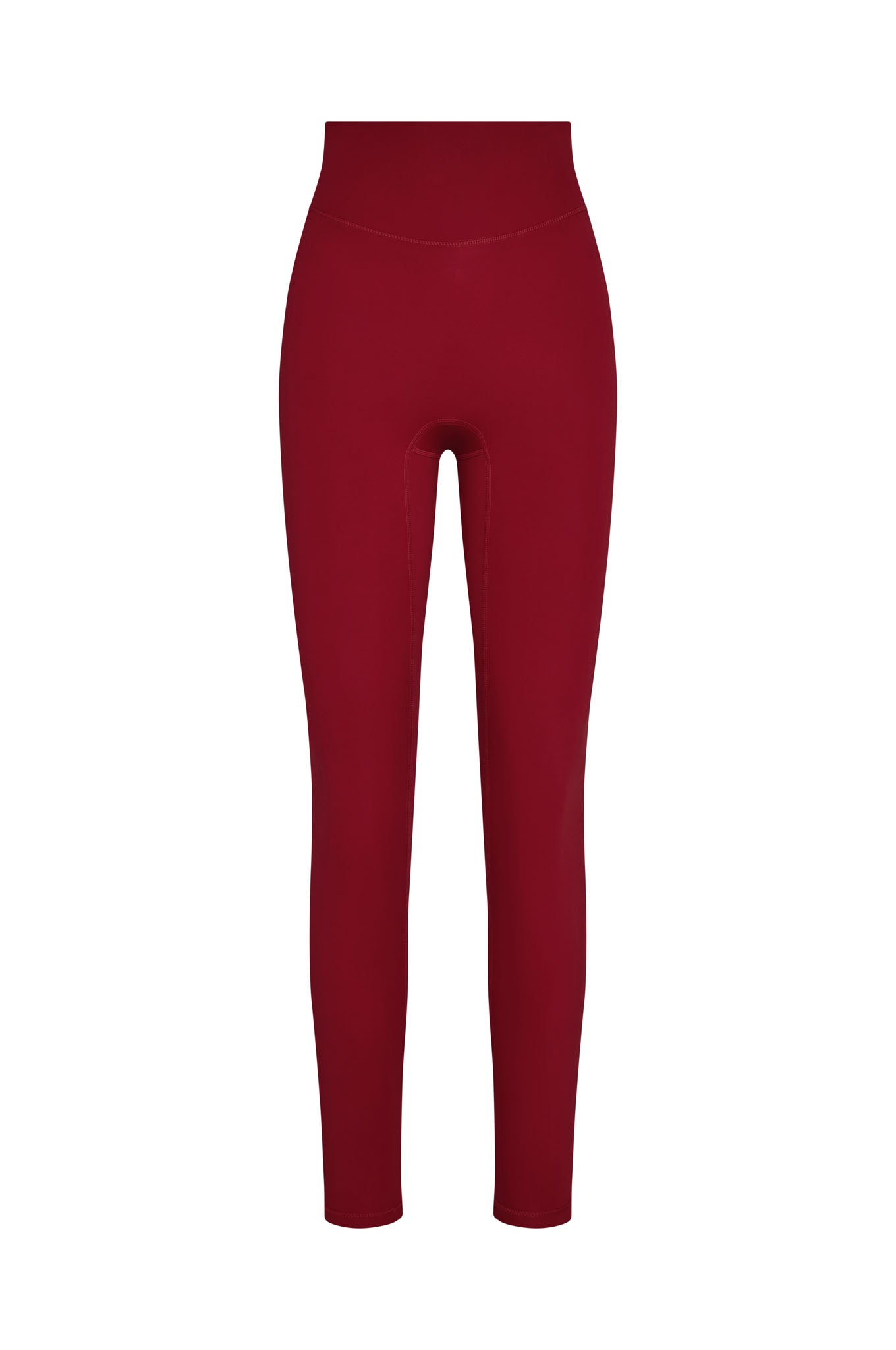 Red leggings on a white background