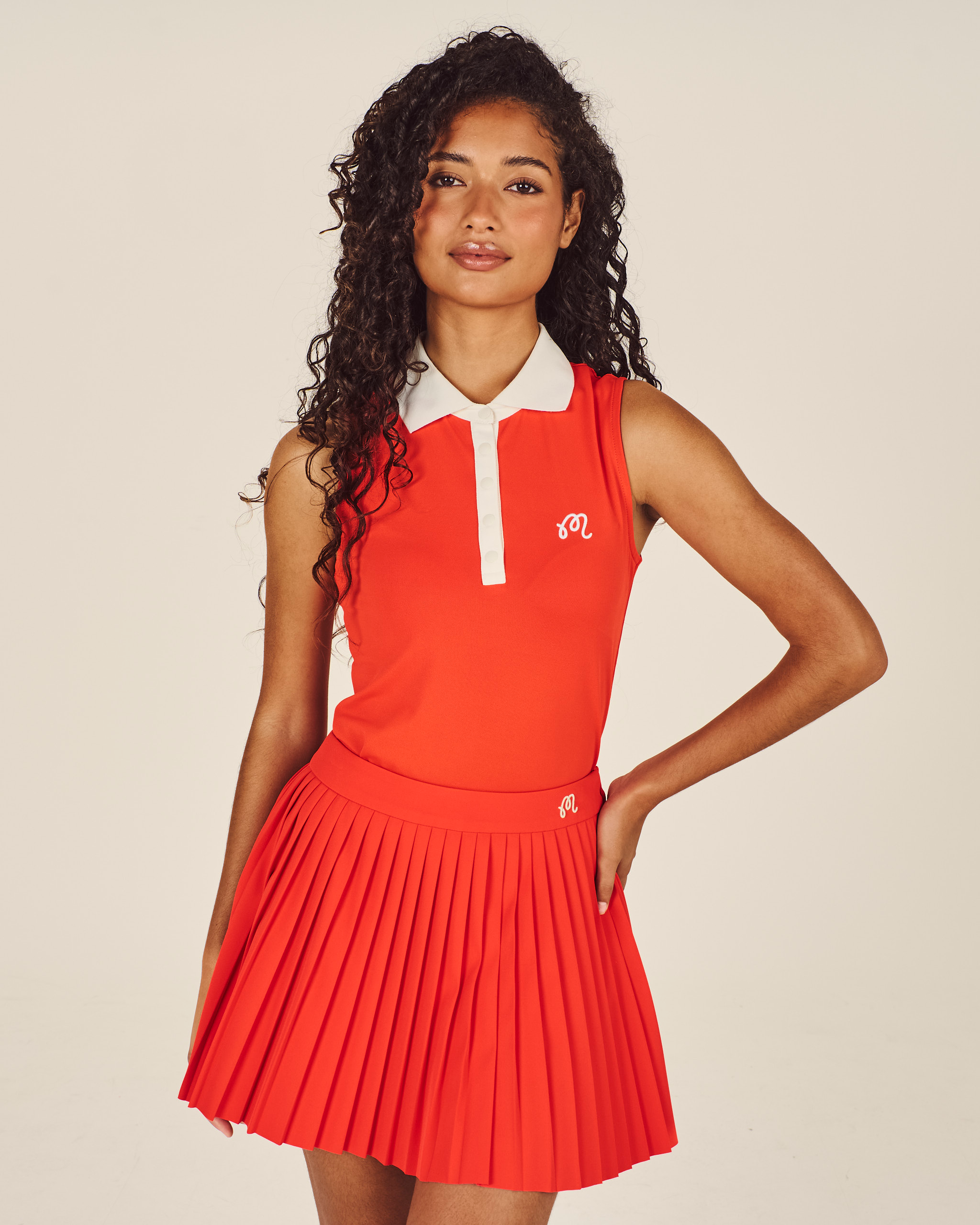 Malbon - Claudia Sleeveless Polo - Grenadine Red