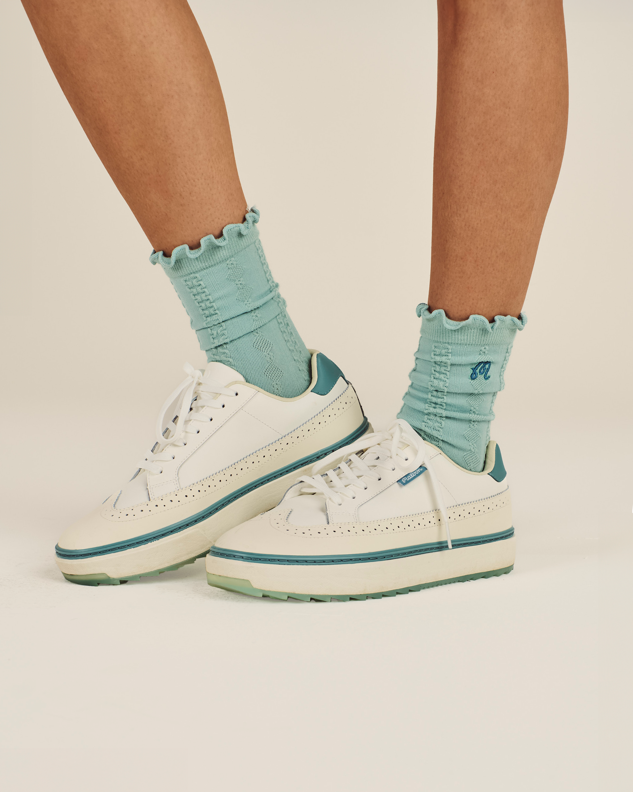 Malbon Allita Sock in surf on a white background