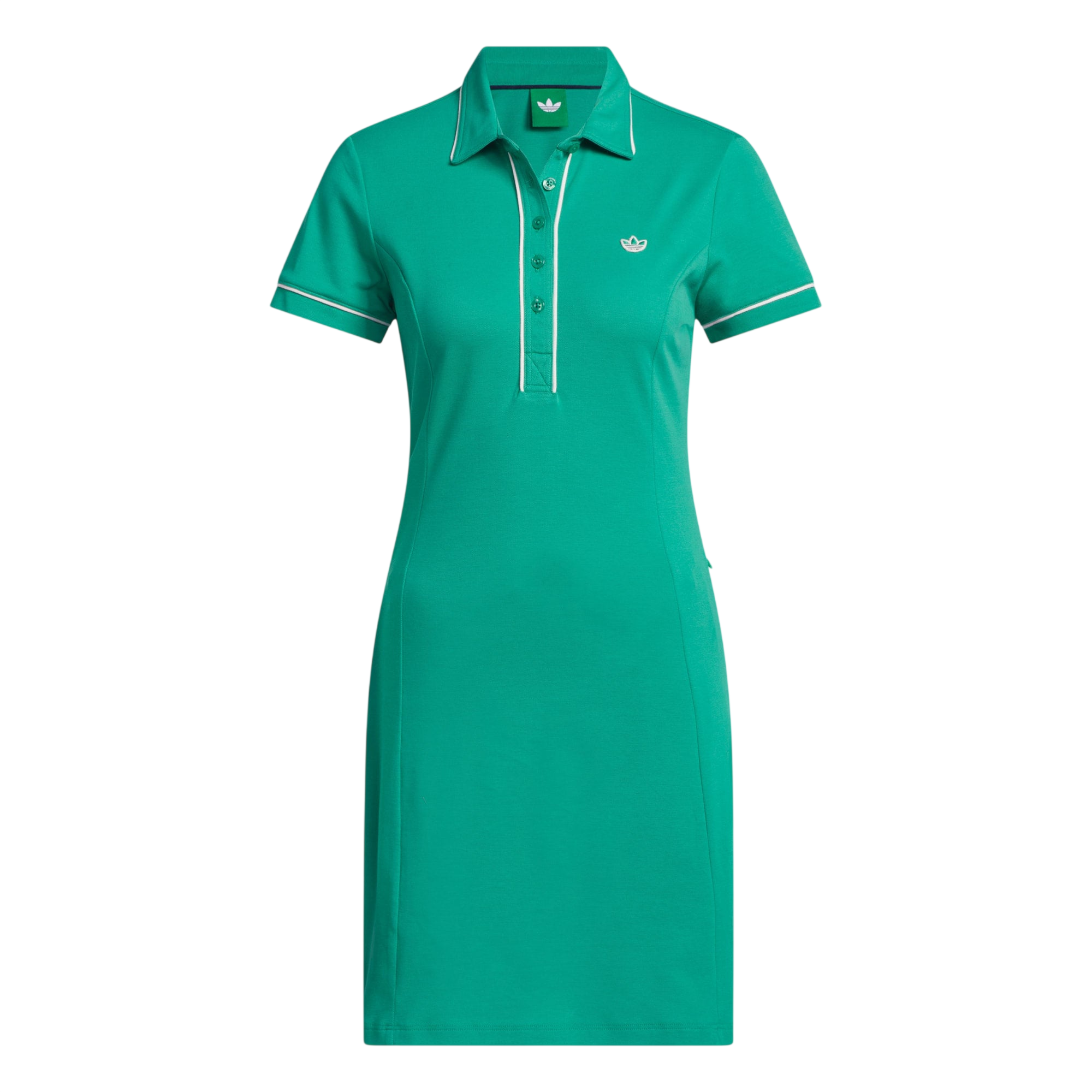 Model wearing adidas Originals Dress in green
