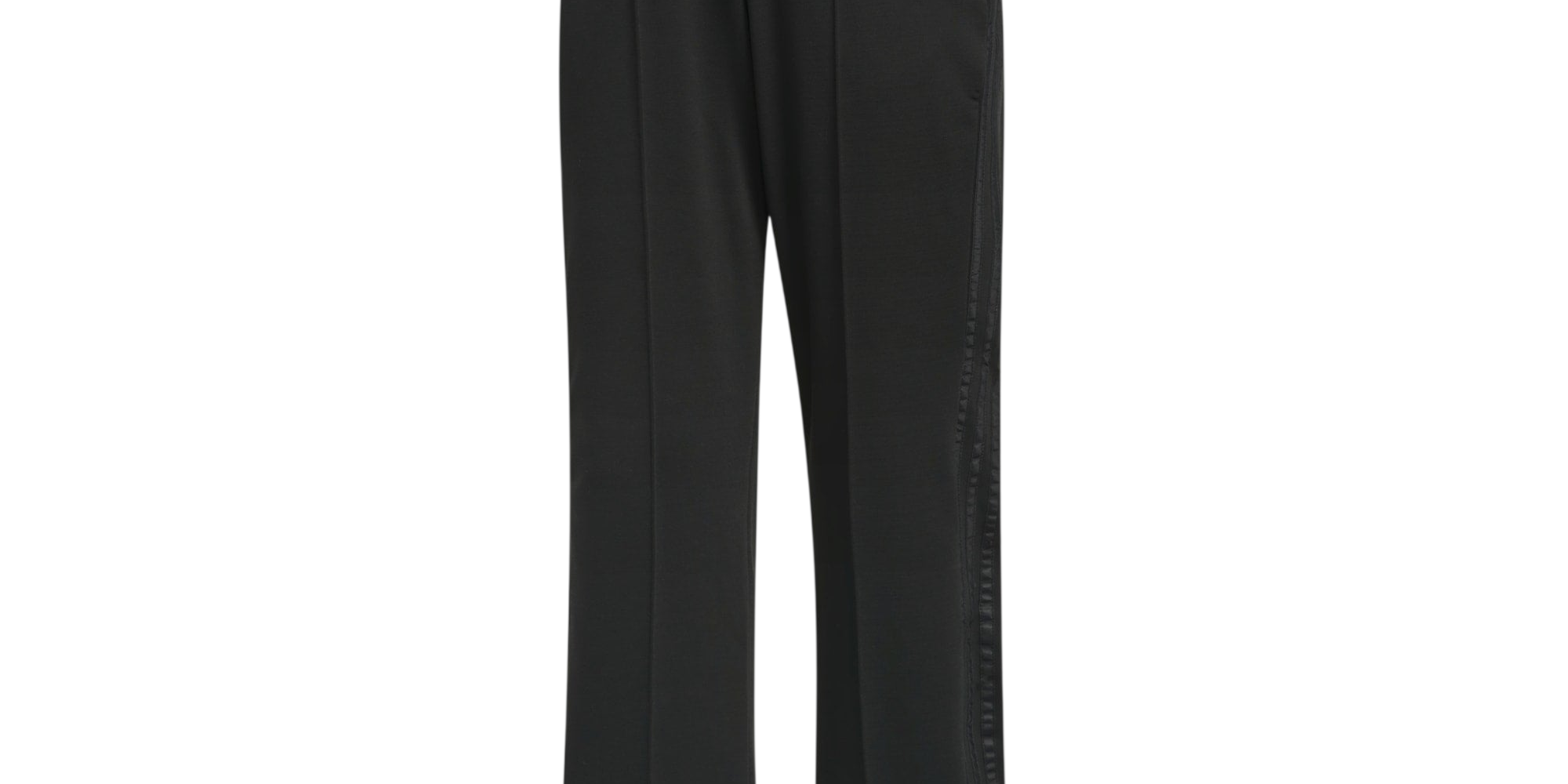 adidas Originals Pintuck Pant in black laid flat on a plain background.