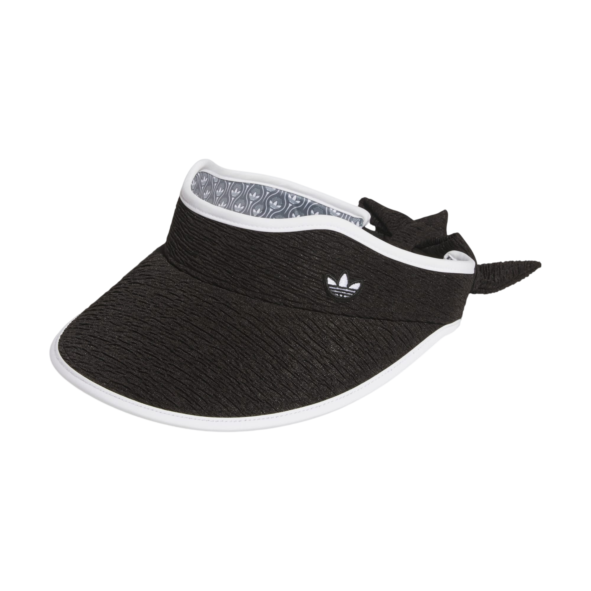 adidas Originals Visor in black on a plain background.