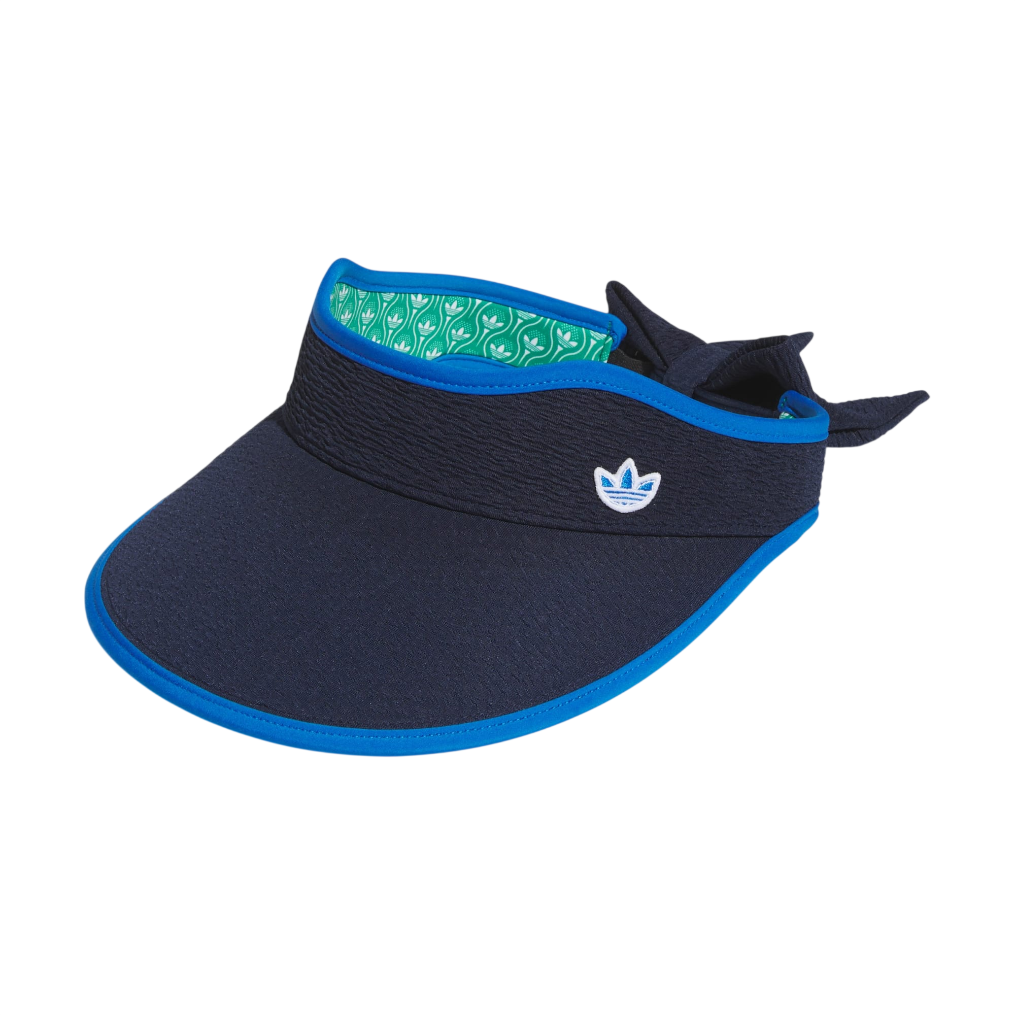 adidas Originals Visor in blue on a plain background.