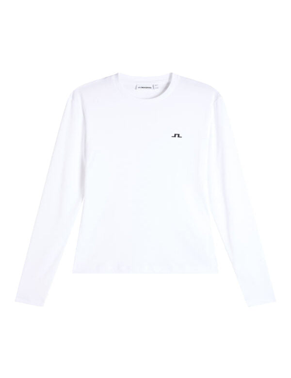 Model wearing J.Lindeberg Ada Long Sleeve T-Shirt