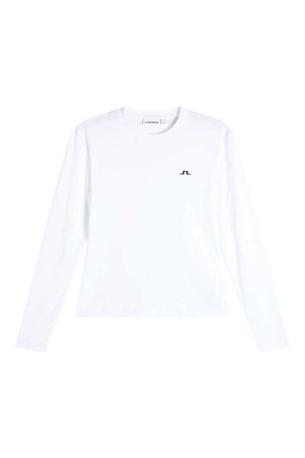 Model wearing J.Lindeberg Ada Long Sleeve T-Shirt