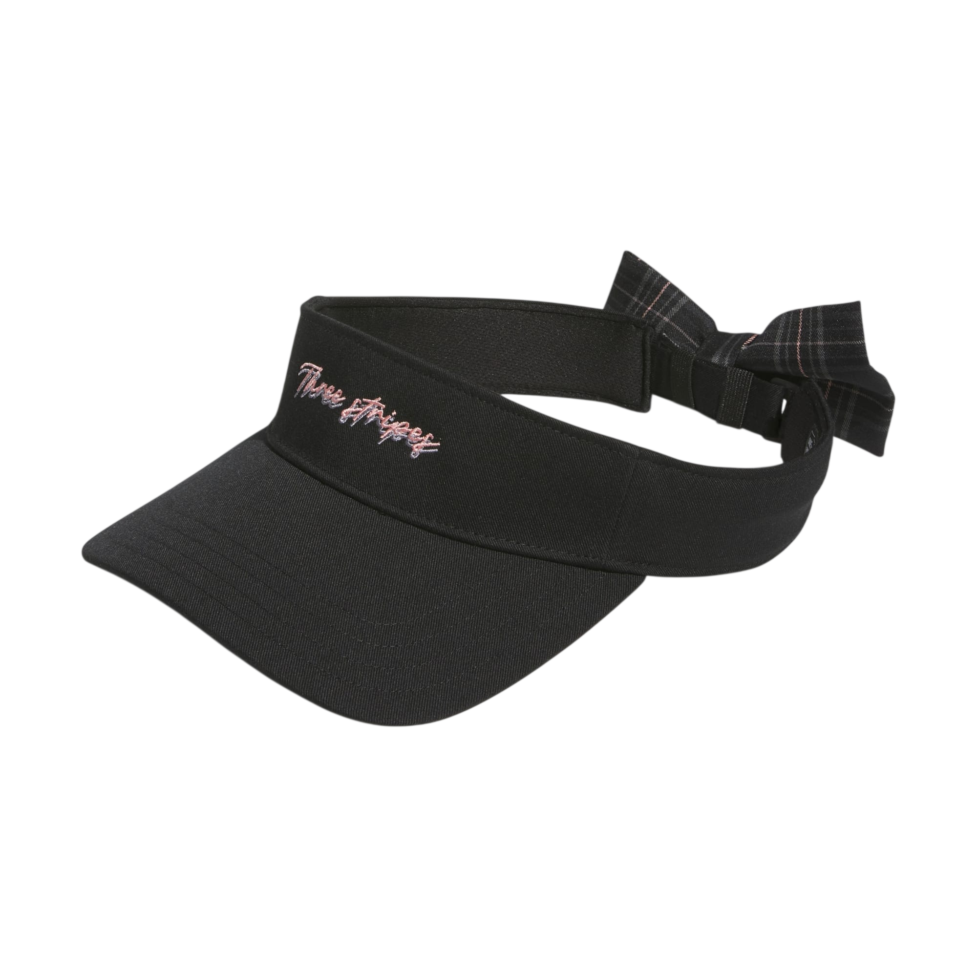 adidas Ribbon Visor in black on a plain background.