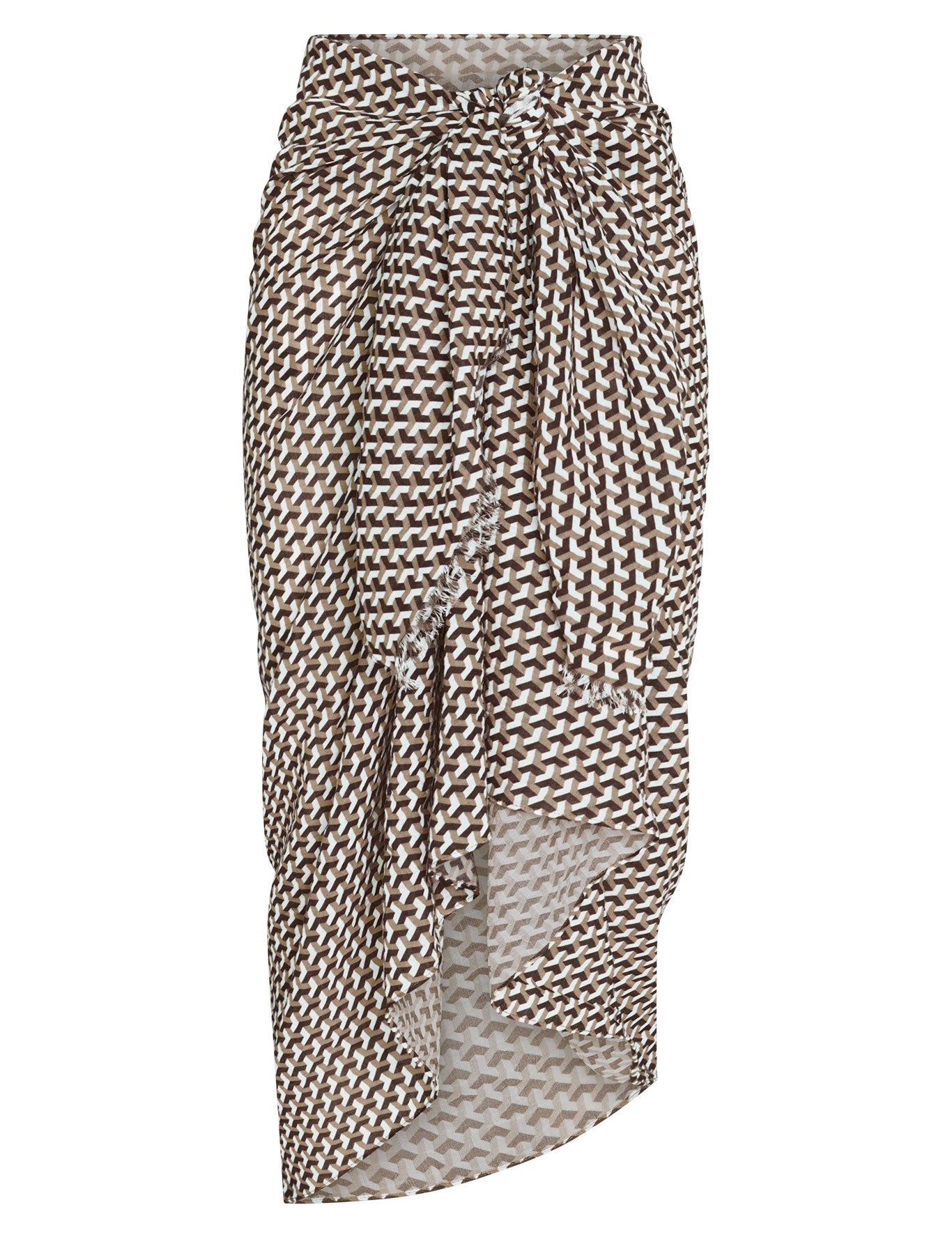 Patterned skirt on a white background
