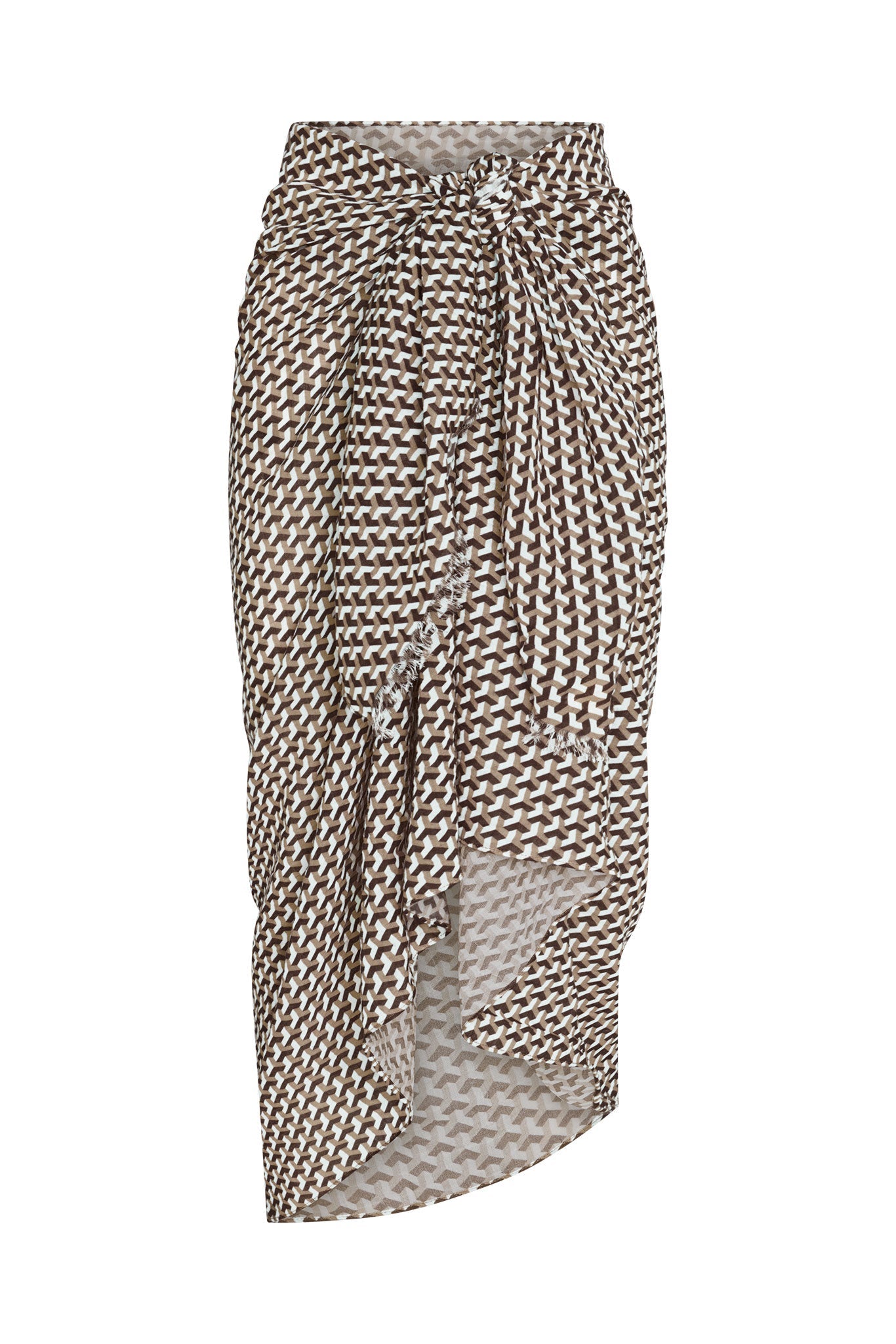 Patterned skirt on a white background
