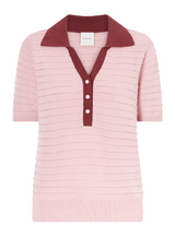 Wren Cotton-Blend Knitted Polo Sweater