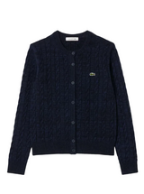 Cotton and Wool Cable Knit Cardigan