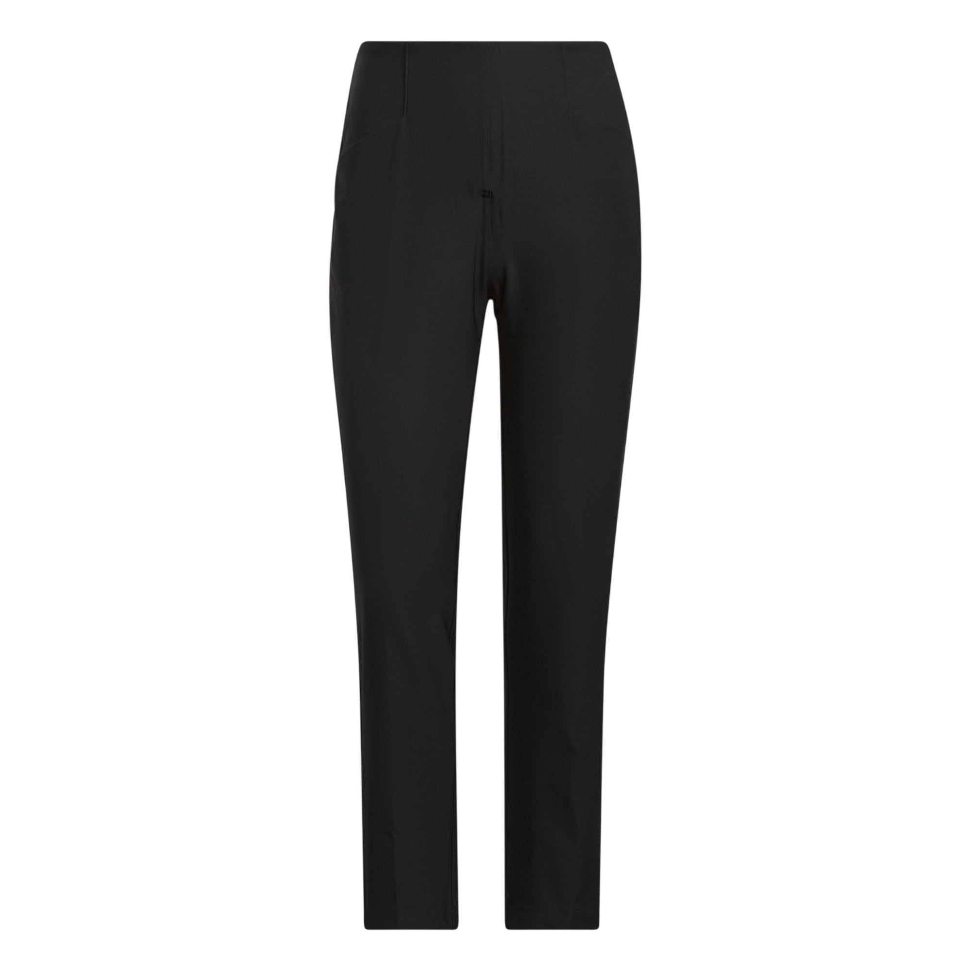 adidas Ultimate365+ Ankle Pants in black laid flat on a plain background.
