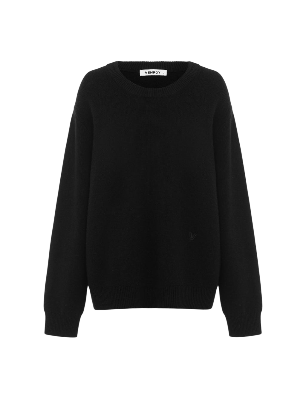 Venroy Oversized Wool Cashmere Sweater flat lay on a white background