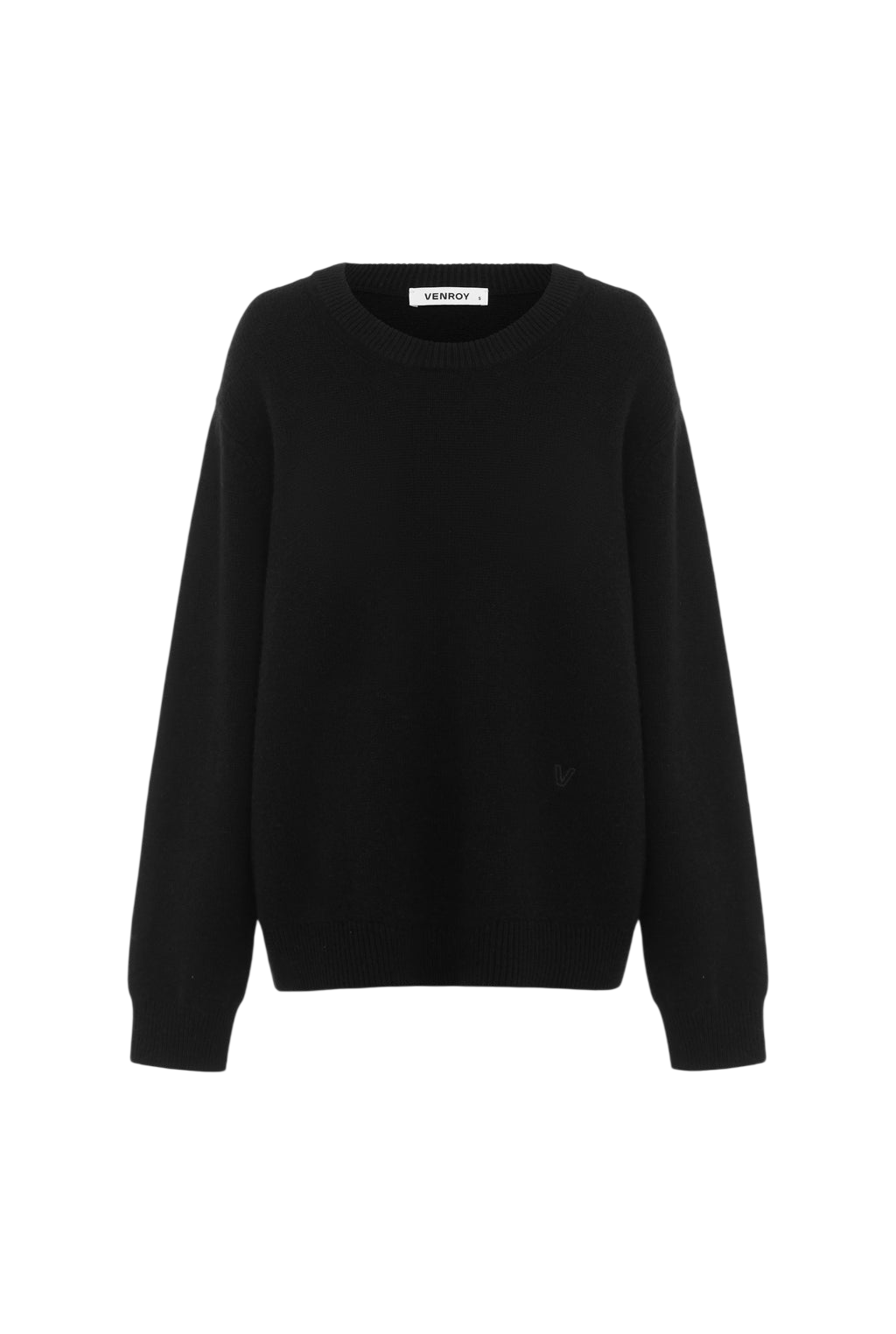 Venroy Oversized Wool Cashmere Sweater flat lay on a white background