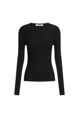 Cotton Rib Long Sleeve Top
