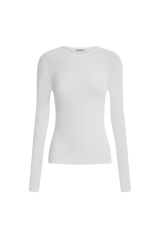 Cotton Rib Long Sleeve Top