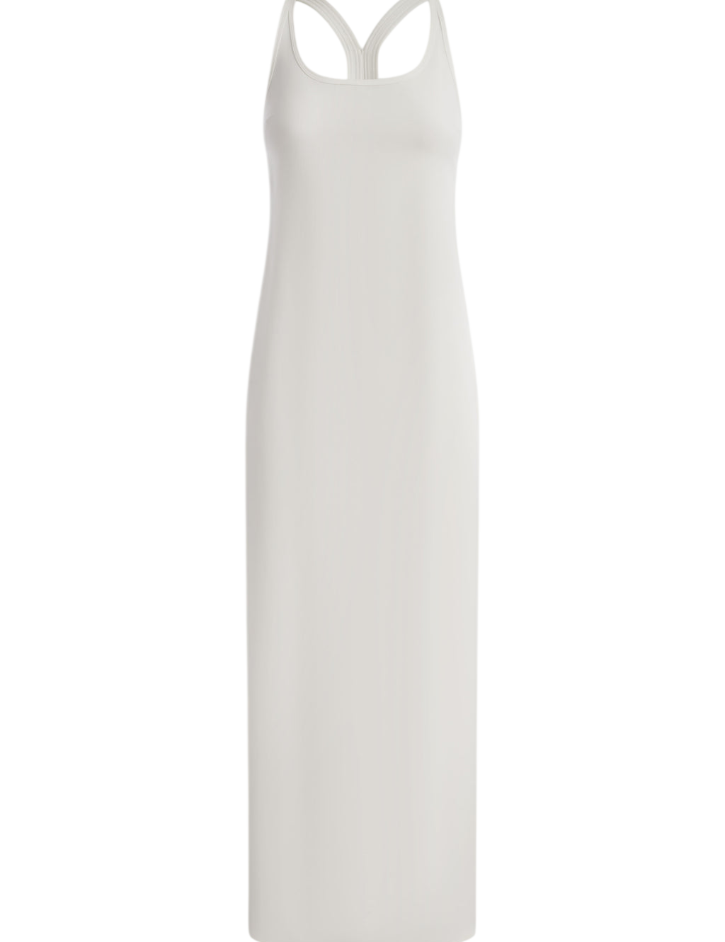 Venroy Open Back Crepe Slip Dress flat lay on a white background