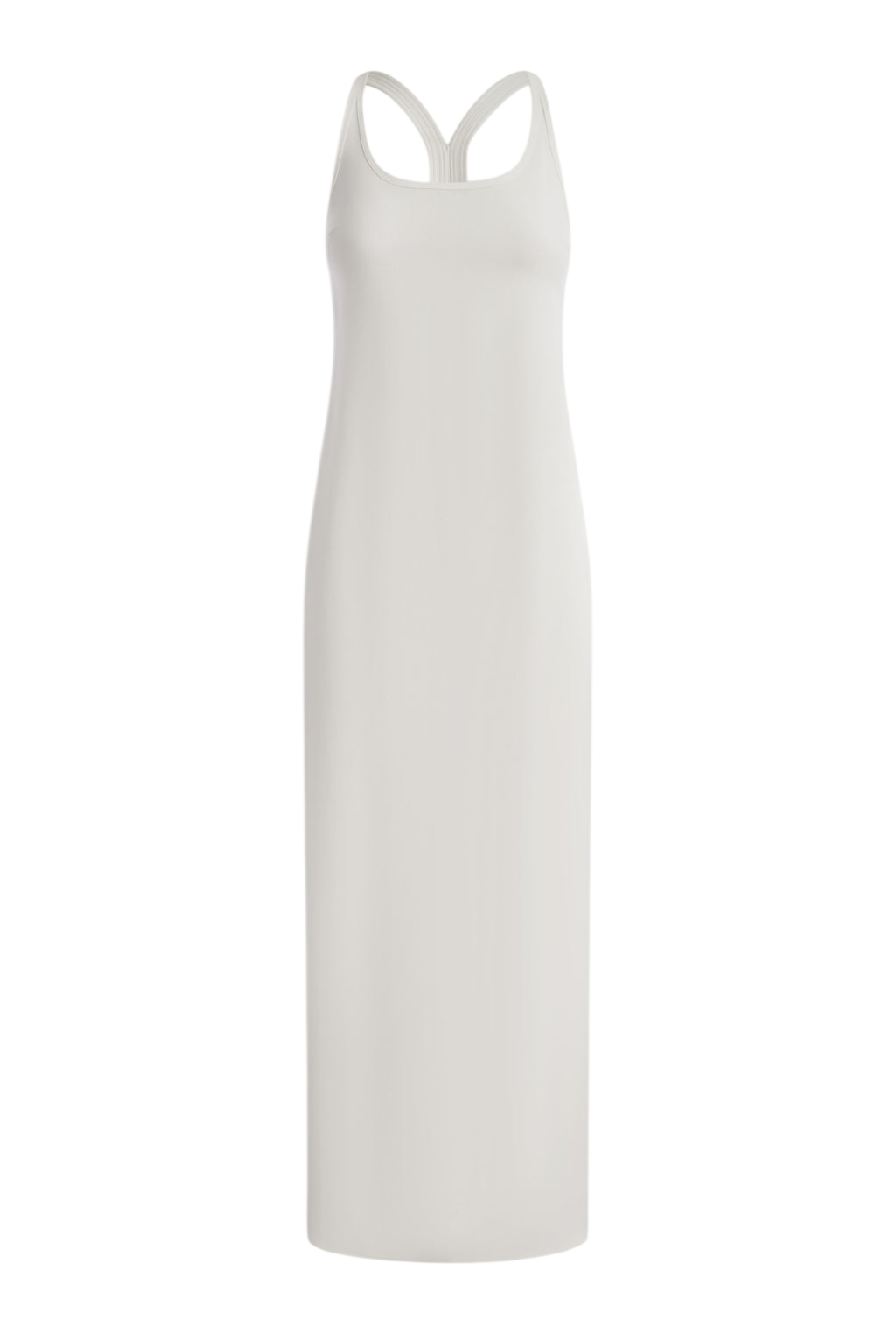Venroy Open Back Crepe Slip Dress flat lay on a white background