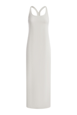 Open Back Crepe Slip Dress