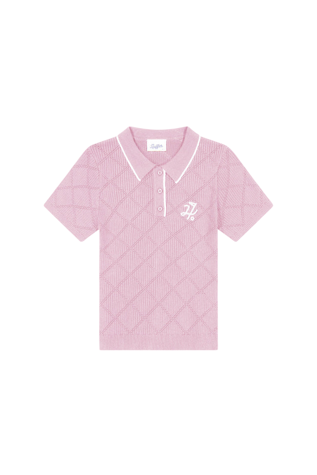 Diamond Knit Polo Petal | Love Birdie