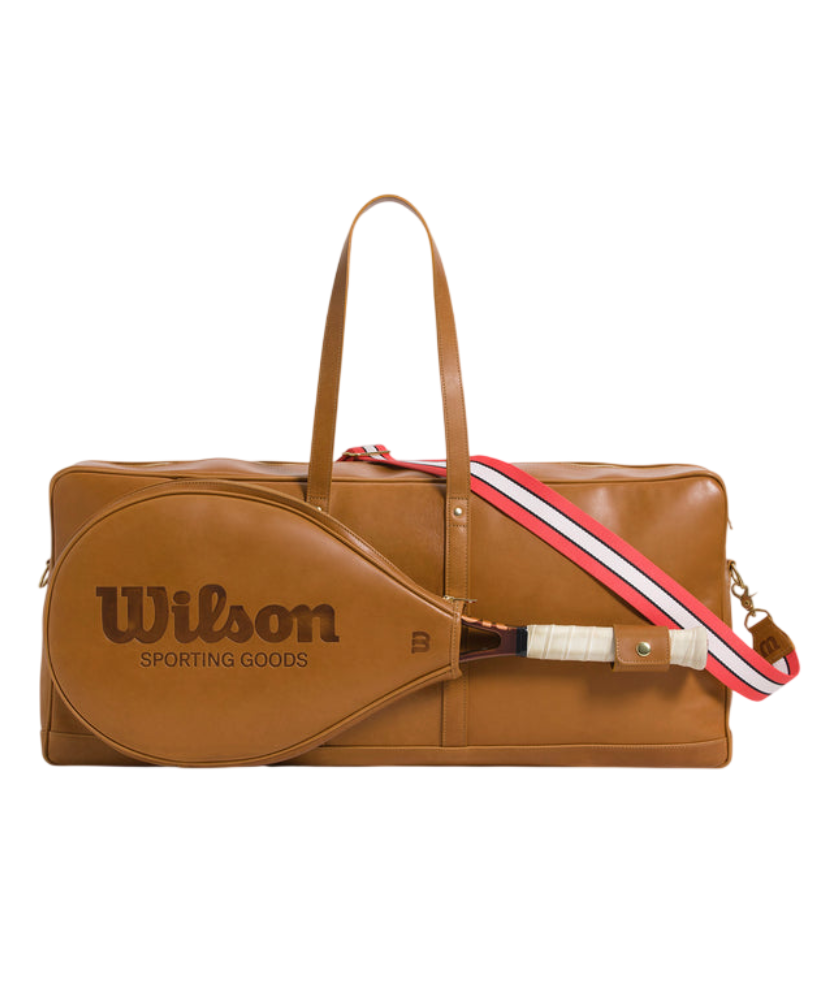 Wilson Showman Leather Tennis Bag on a white background