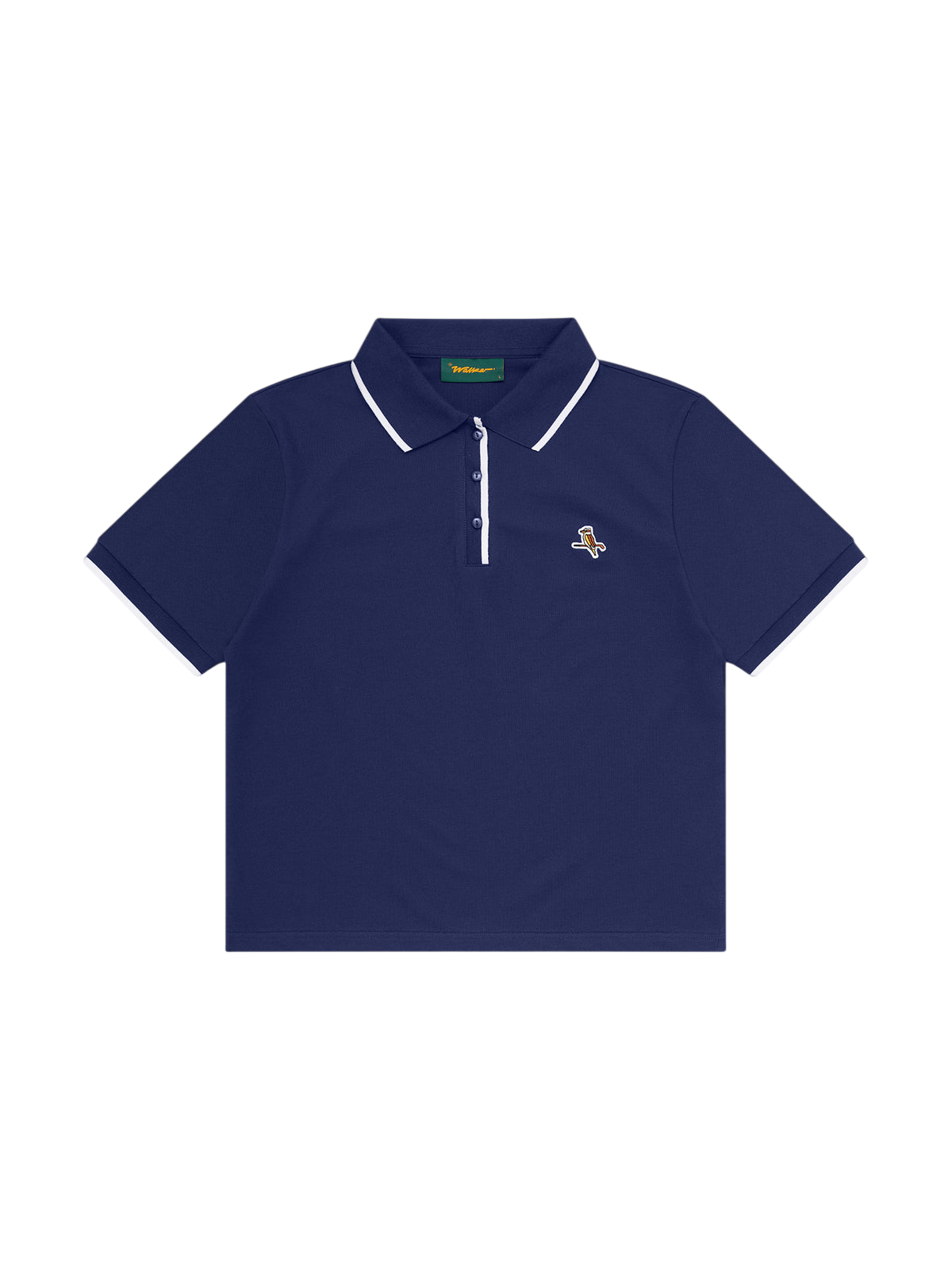 Model wearing Walker Golf Things Kooka Polo in Navy