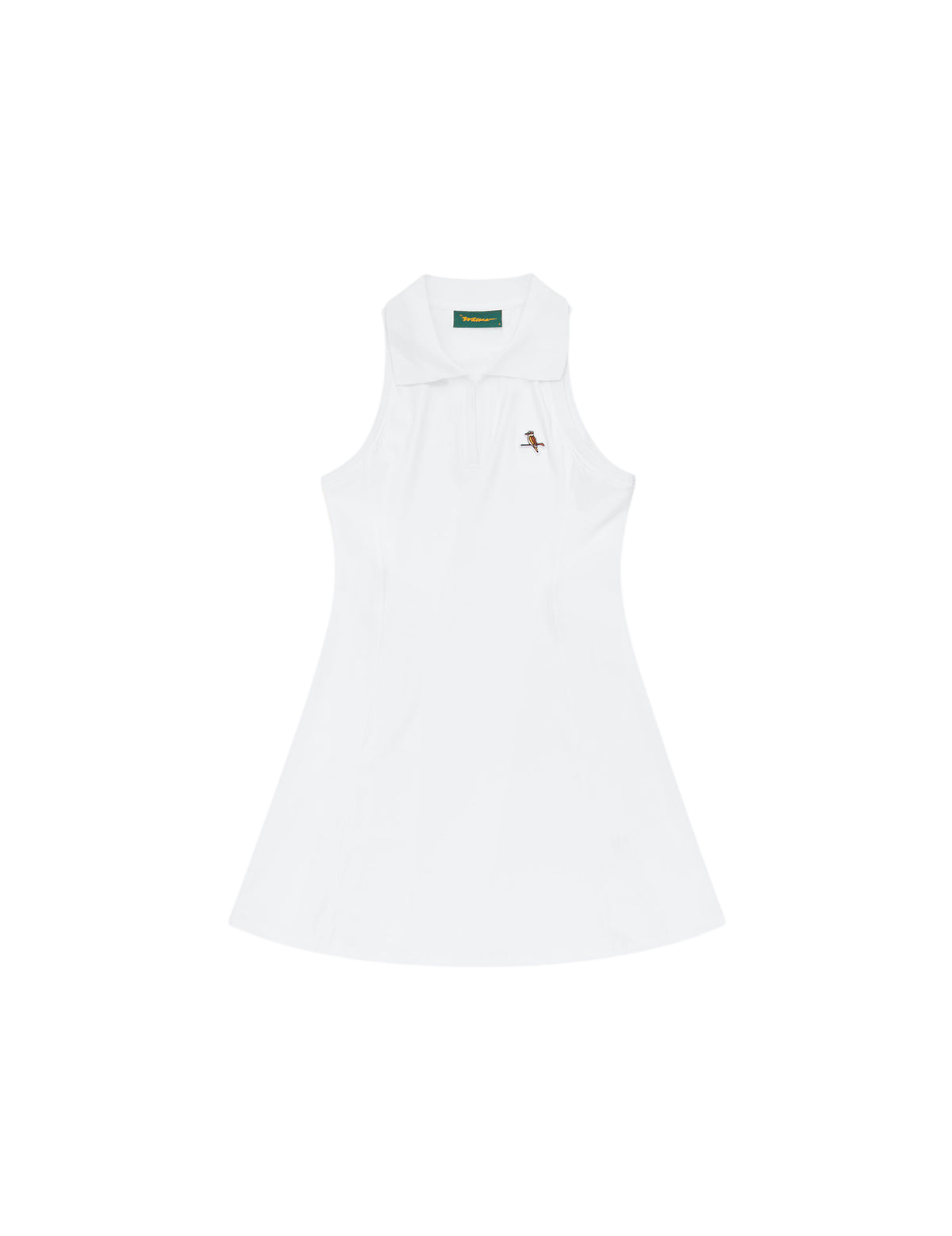 Model wearing Walker Golf Things Fairway Dress in White
