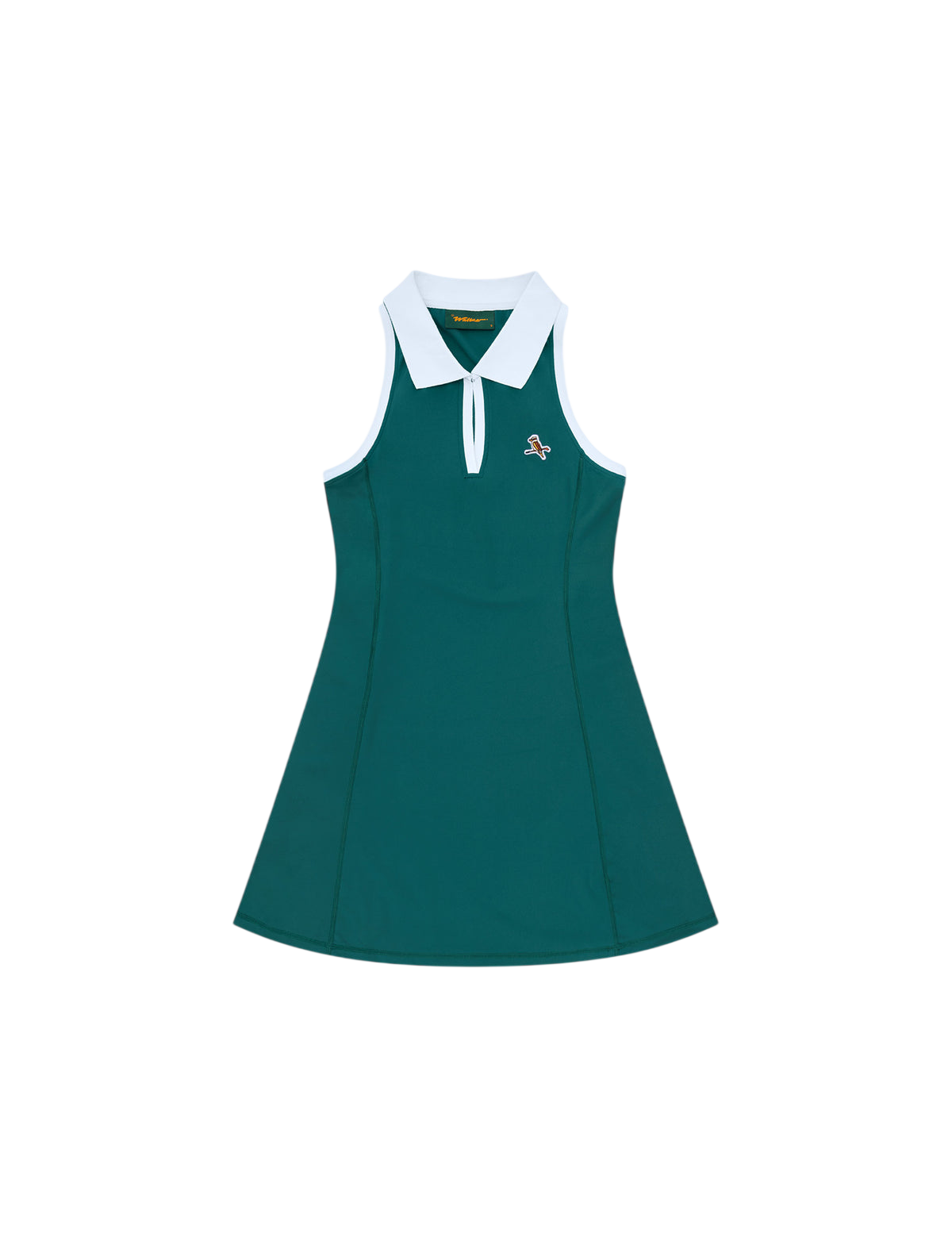 Model wearing Walker Golf Things Fairway Dress in Forest