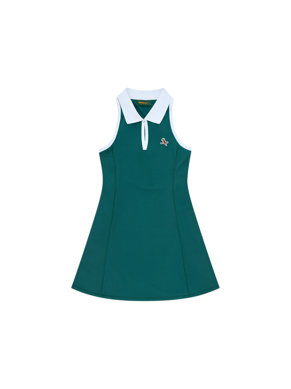 Model wearing Walker Golf Things Fairway Dress in Forest
